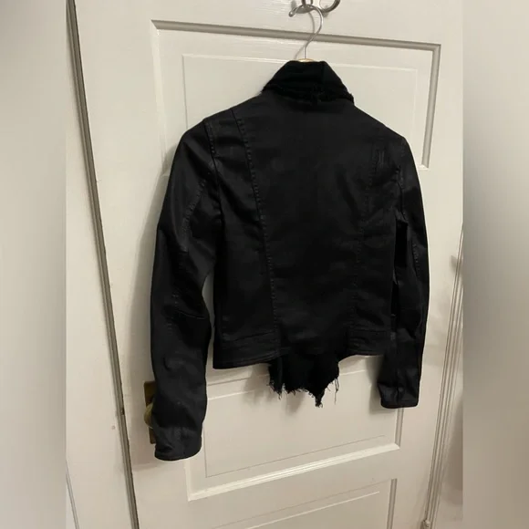 Free People Drape Front Moto jacket size 0 - Picture 7 of 10